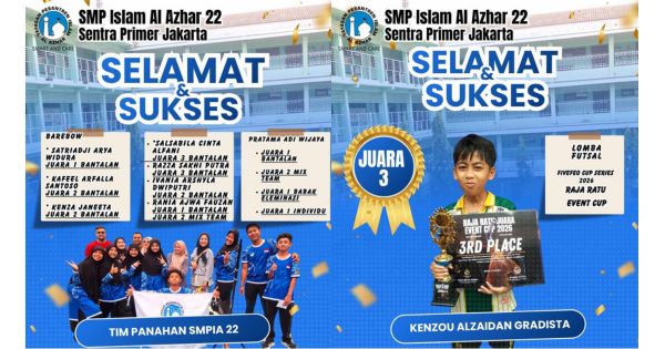 Deretan Prestasi Murid SMPIA 22 Sentra Primer di Berbagai Cabor