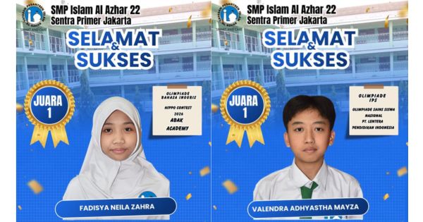 Prestasi Murid SMPIA 22 Sentra Primer di Olimpiade Tingkat Nasional