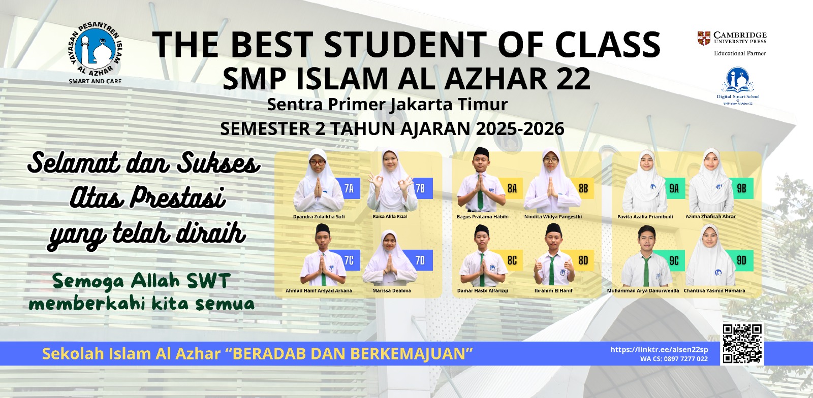 Best Student SMPIA 22 Sentra Primer Semester 2 TA 2025/2026