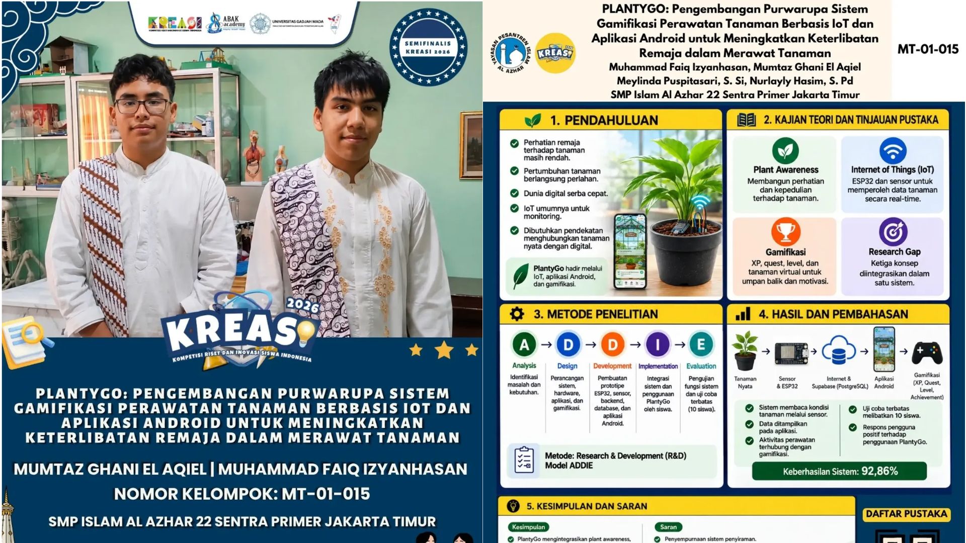 Riset hingga Inovasi, Aksi Murid SMPIA 22 di KREASI 2026