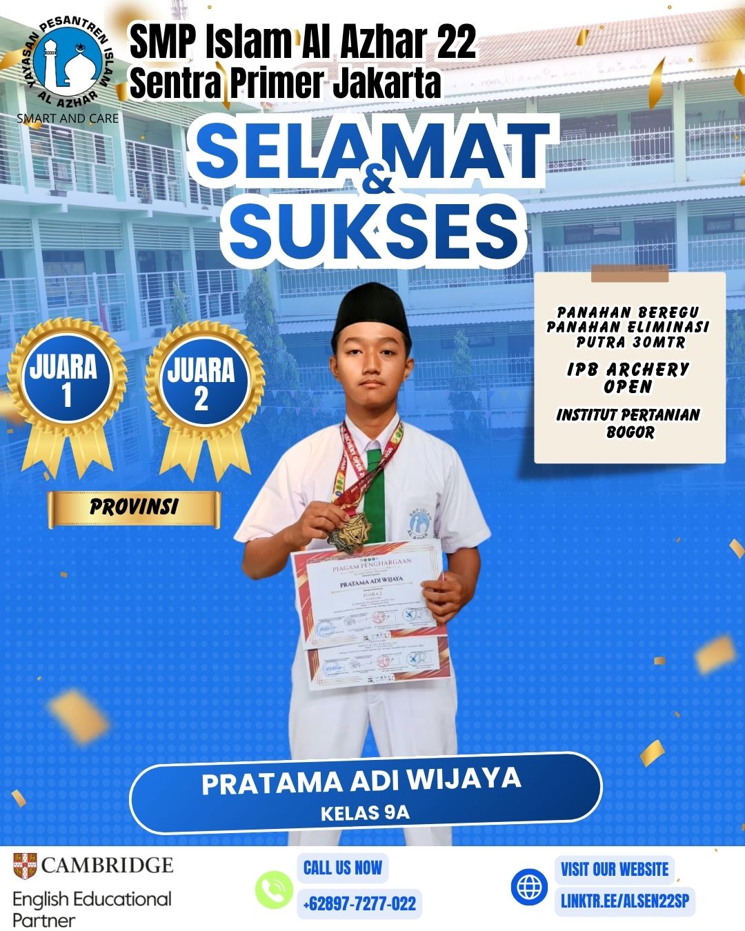Bidik Prestasi! Murid SMPIA 22 Bersinar di Arena Panahan